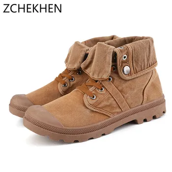 

Outdoor Men Sneakers Casual Shoes Ankle Military Canvas Shoes Tactical Combat Lace-Up Spring/Autumn Men Shoes Zapatillas Hombre