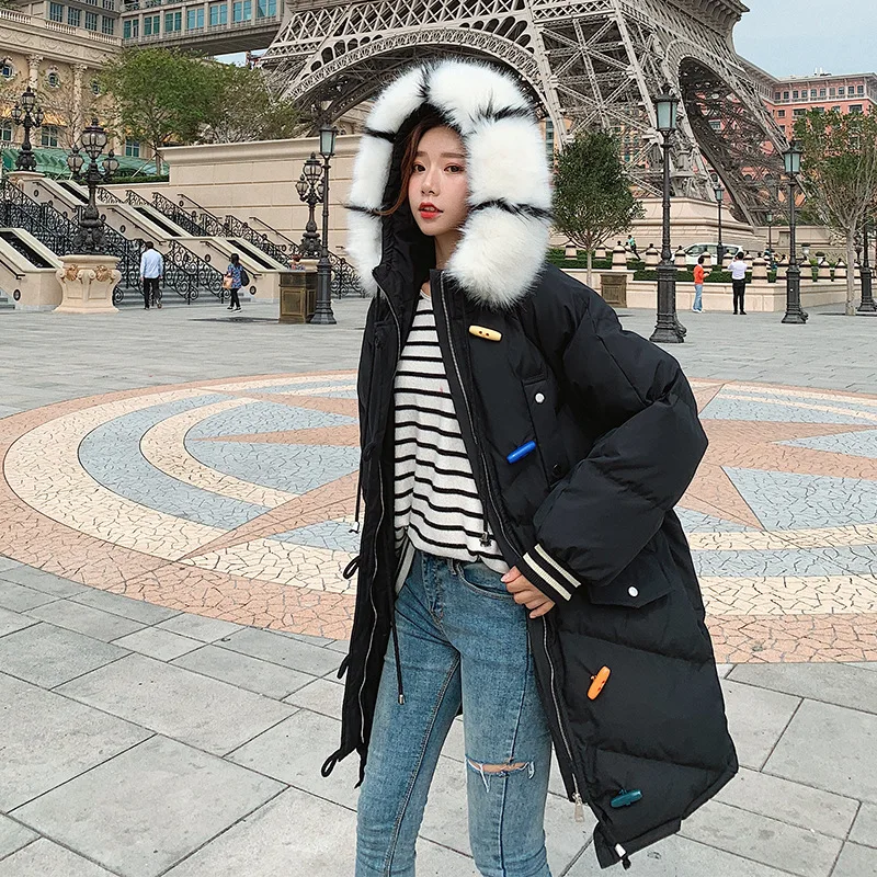 

Mid-length 2018 Winter Fashion Comfortable Simple Cool Long-sleeve Zipper Cotton-padded Clothes
