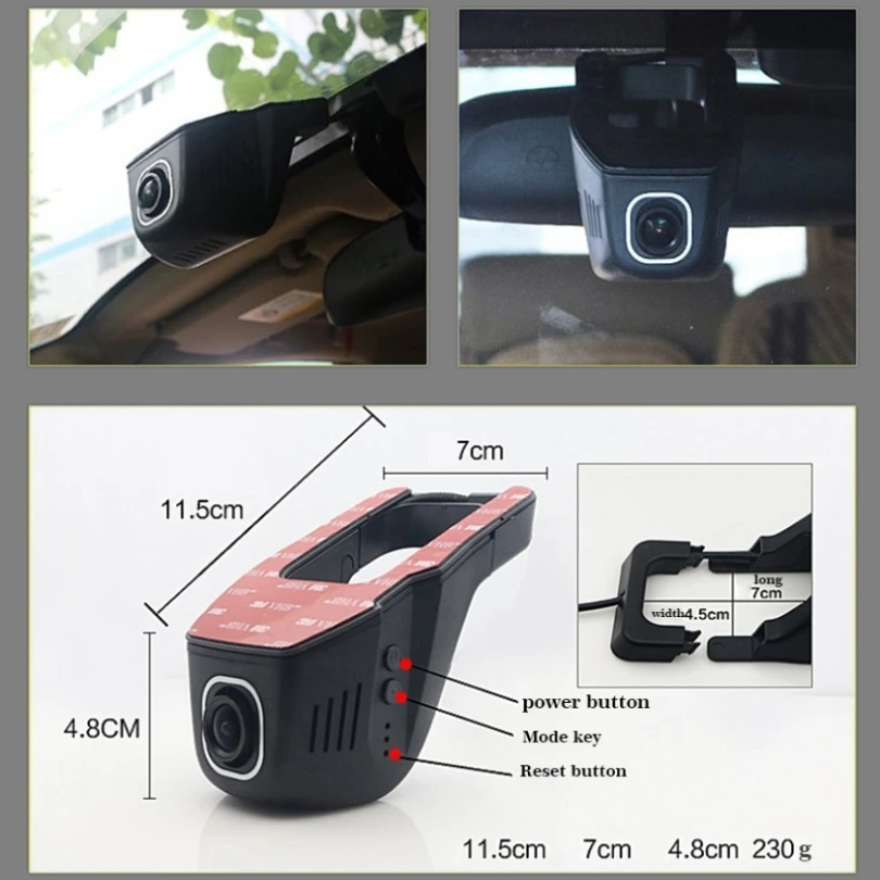 For Volkswagen Passat Car DVR Driving Video Recorder Mini Control APP Wifi Camera FHD 1080P Registrator Dash Cam CCD full hd 2