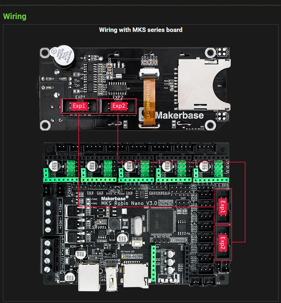 Makerbase, Ecran LCD néopixel mini 12864