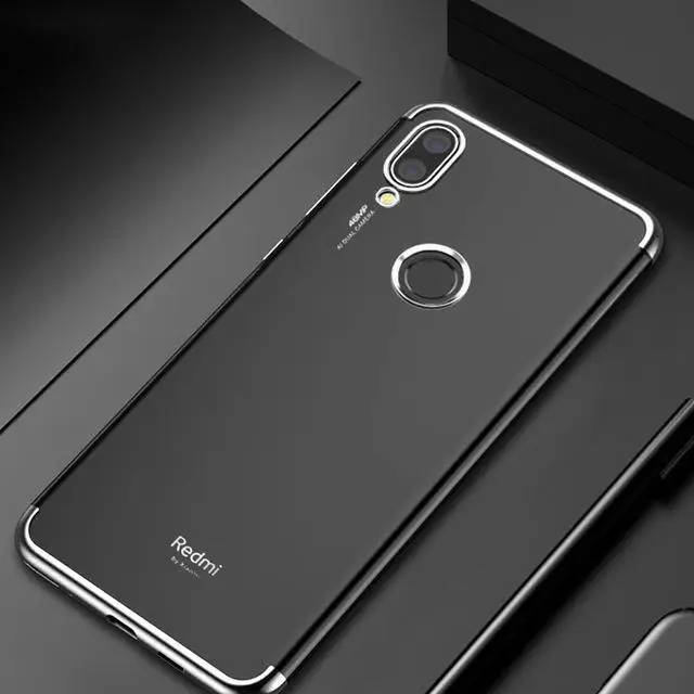 Чехол для телефона для Xiaomi Redmi Note 8 Pro, чехол, роскошный бампер, силиконовая прозрачная задняя крышка для Xiaomi Redmi Note 8T Note8 8A Note 7 Pro - Цвет: Silver