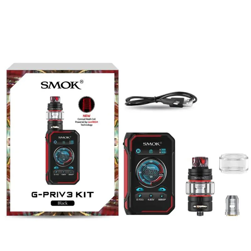 SMOK G PRIV 3 Kit электронная сигарета 230W PRIV3 Mod Vape 5ML TFV16 LITE Tank TFV 16 Lite конический двойной