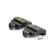 1 пара плоский Топ 20 мм до 11 мм Вивер Пикатинни в ласточкин хвост рельсовый адаптер База крепление длинный 30 мм рельсовый пистолет страйкбол охота