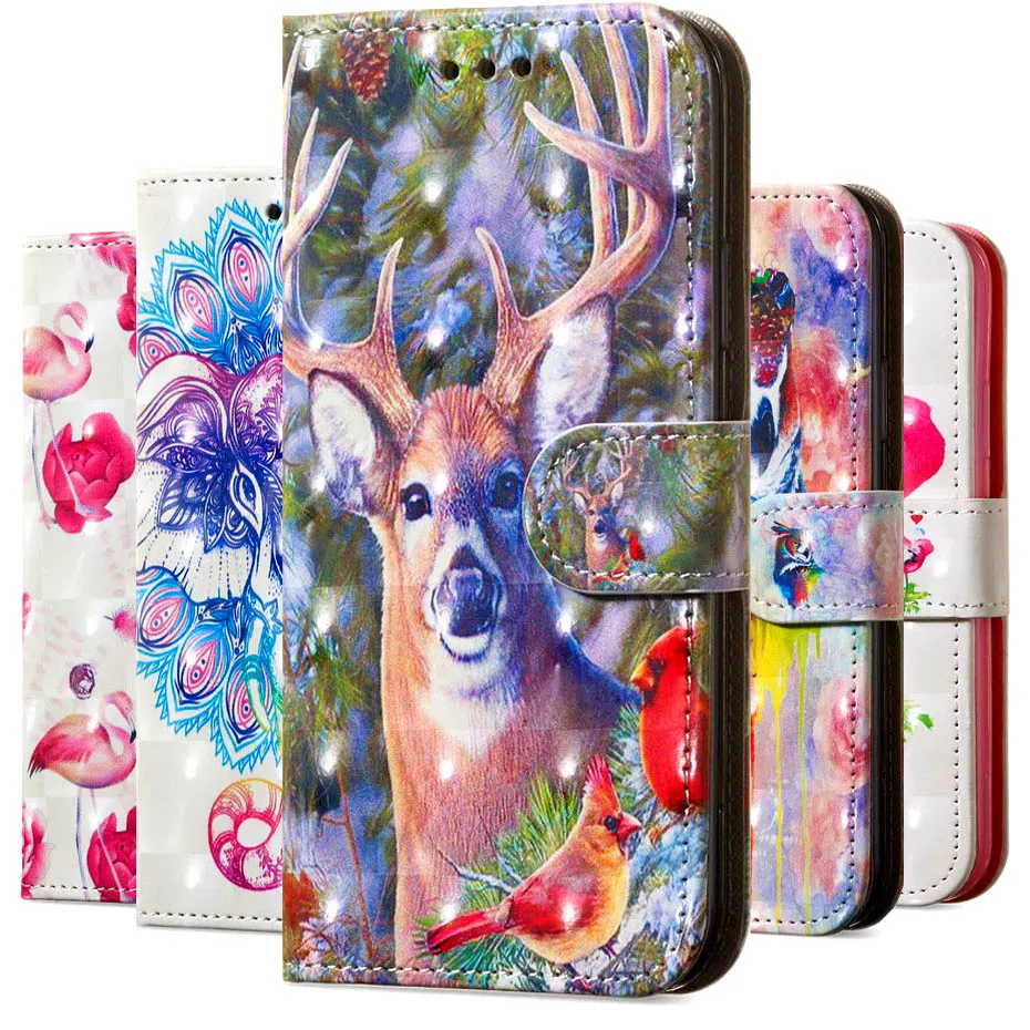 

Luxury PU Leather Wallet Case for Samsung Galaxy A8 2018 Plus 3D Vision Phone Case for Samsung Galaxy A8 2018 Flip Cover