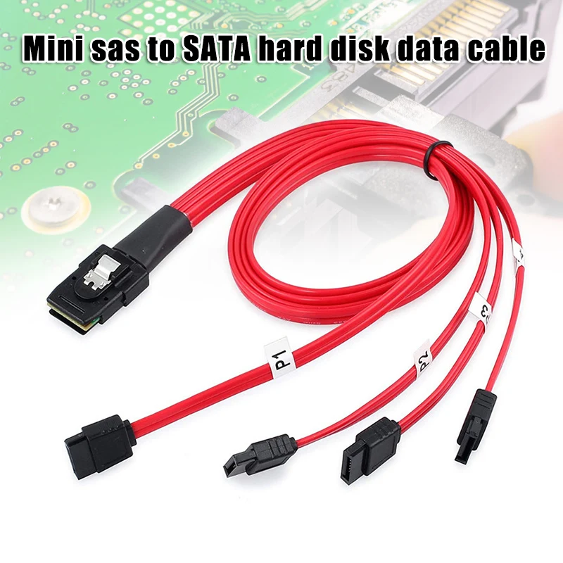 Mini сервер SAS кабель SFF8087 к 4SATA 36P для передачи данных жесткого диска QJY99 | Компьютеры