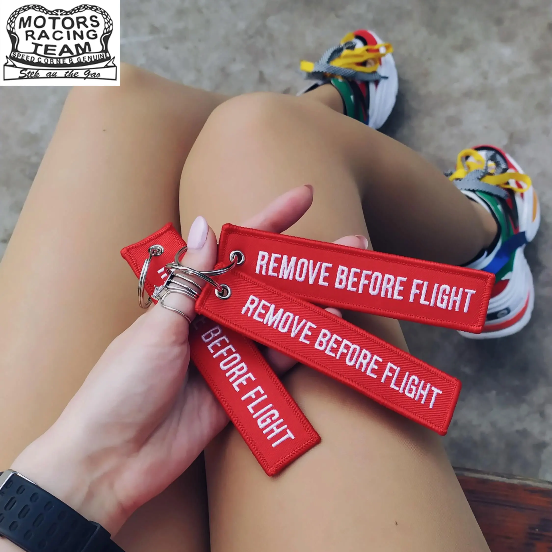 

3PCS Backpack Pendant With Remove Before Flight Key Chains Aviation Gifts Key For Tag Women Bag Ornament bts acessorios