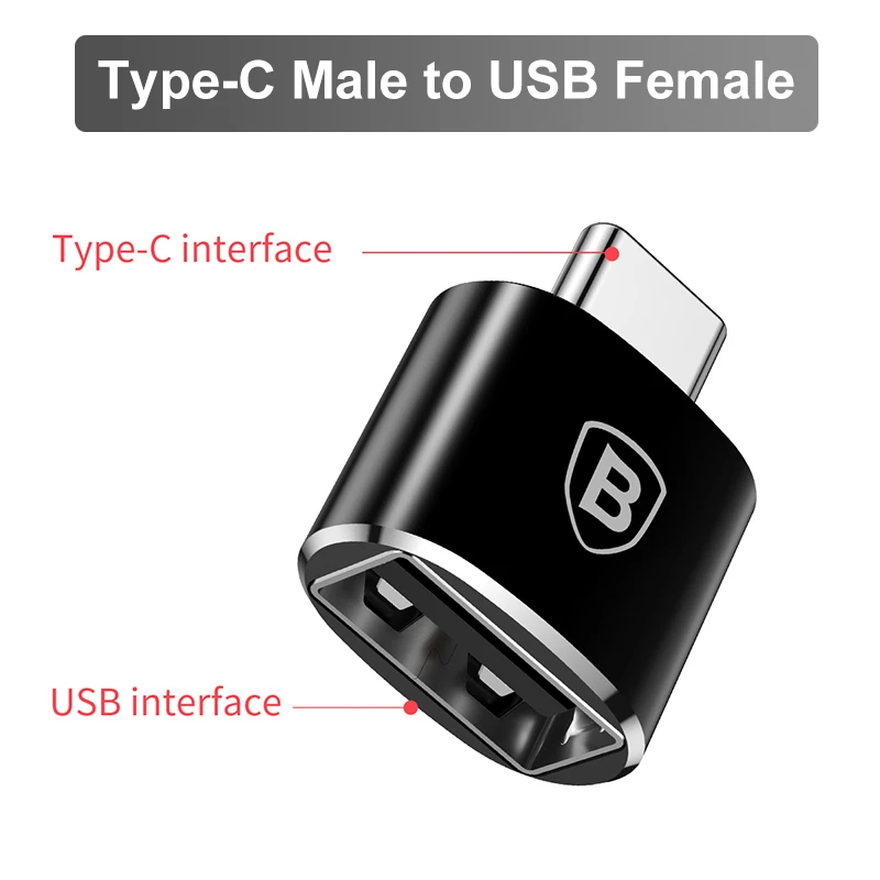 phone charger converter Baseus USB Type C OTG Adapter USB C Male To Micro USB Female Cable Converters For Macbook Samsung S20 Xiaomi USB To Type-c OTG phone charger converter Adapters & Converters