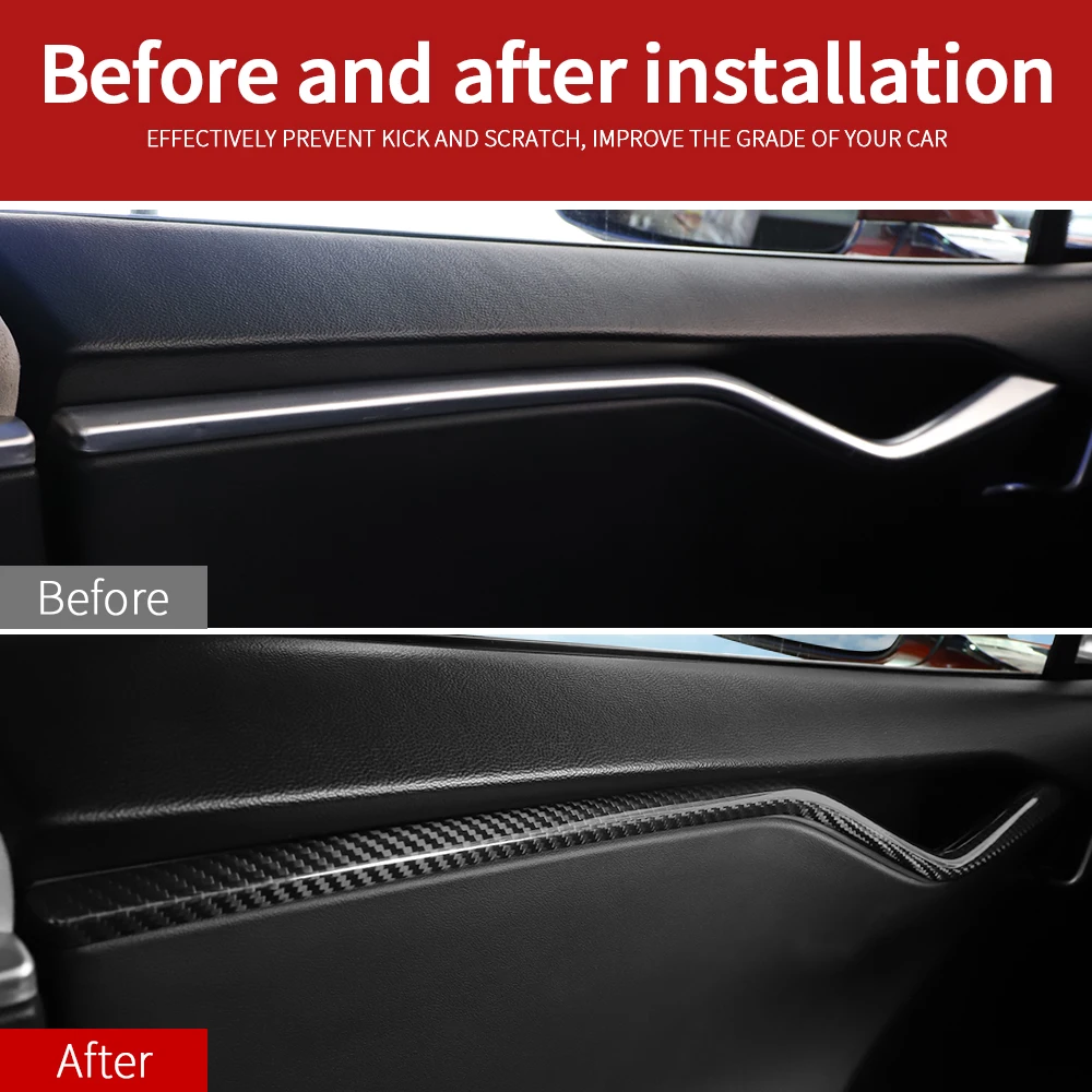 US $248.40 Door trim for car tesla model s accessories tesla 2018 model s tesla car accessories tesla model s carbon fiber interior