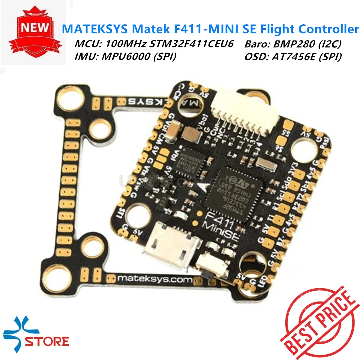 2020 NEW MATEKSYS Matek F411 Mini F411-MINI SE Flight Controller OSD 5V/2A MPU6000 2~8S VTX Powre 30.5mm/20mm for RC FPV Drone | Игрушки и