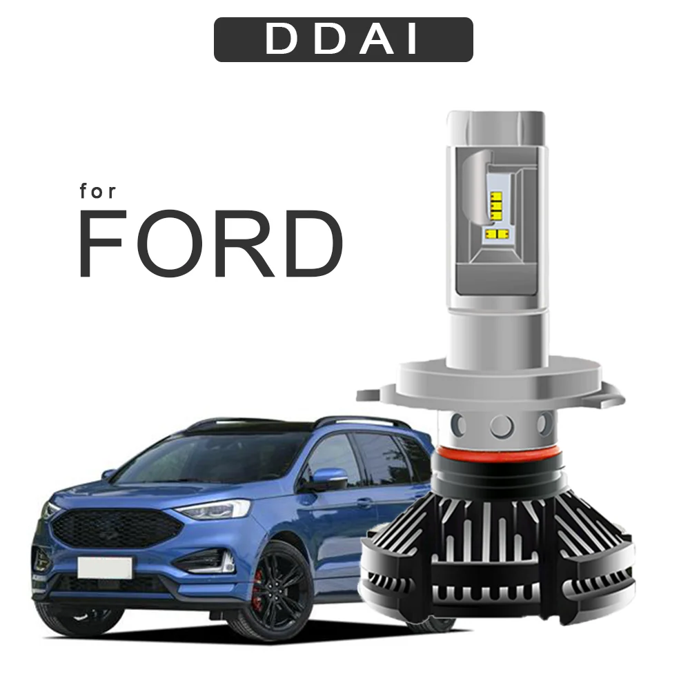 DDAI автомобильный головной светильник H7 светодиодный H4 светодиодный для S-MAX EVEREST aurus Mustang kuga MONDEO 6500 к 50 Вт Авто налобный фонарь ZES противотуманный светильник X3