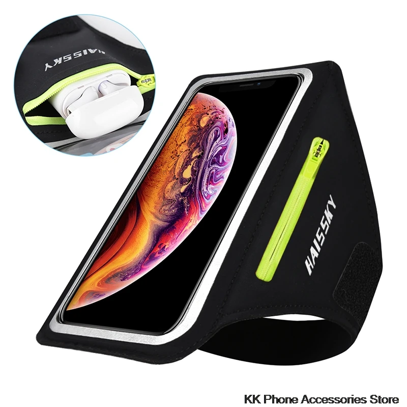 HAISSKY нарукавник для бега сумка для Airpods 2 на ручном ремне нарукавная Повязка для езды на велосипеде для iPhone XS 11 Pro Max Xiaomi huawei mate 30 Pro