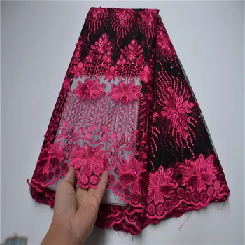 

African Lace Fabric 2020 Embroidered Nigerian Laces Fabric Bridal High Quality French Tulle Lace Fabric For Women