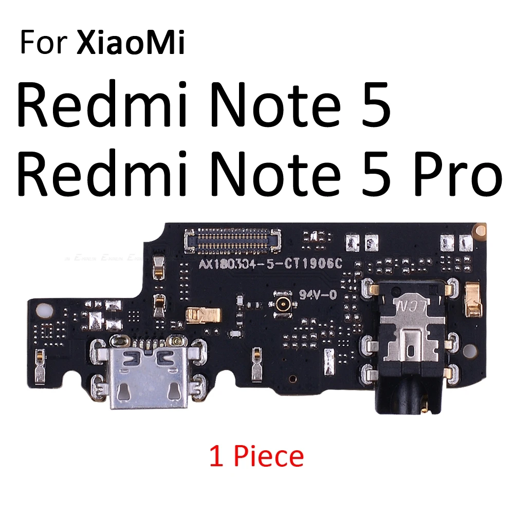 Зарядное устройство Док-станция usb зарядный порт вилка плата с микрофоном гибкий кабель для XiaoMi PocoPhone F1 Redmi Note 7 6 5 Pro Plus 7A 6A S2 - Цвет: For Redmi Note 5