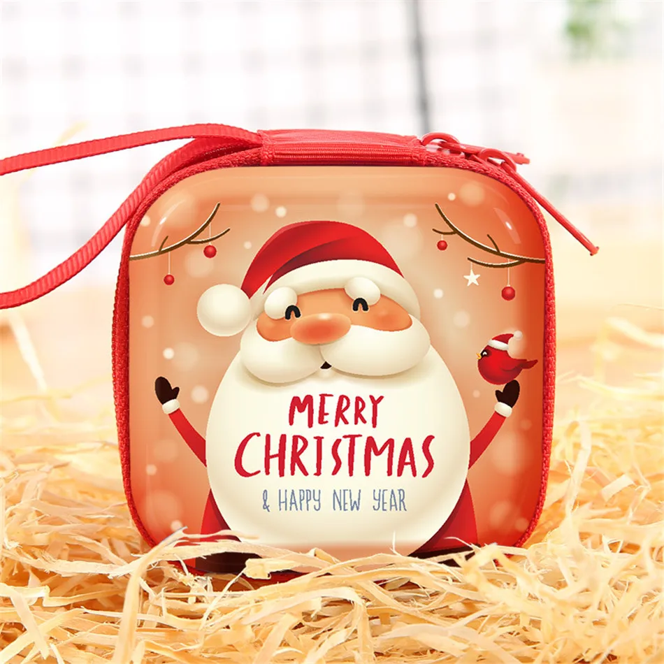Merry Christmas Кошелек для монет, детская мини-сумка для sd-карты, наушник, кошелек для хранения ключей, сумка для наушников, коробка для женщин, девочек, кошельки, Детская сумочка для девочек