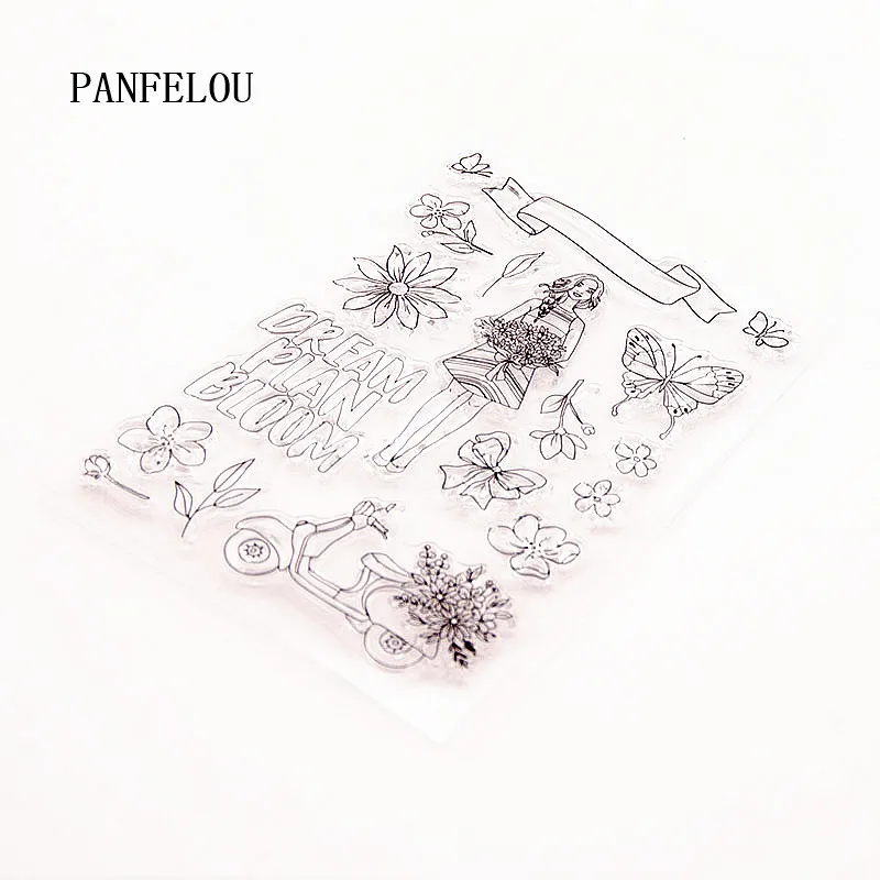 PANFELOU 11x15 девочка мечта прозрачный чистый силикон штамп/печать DIY Скрапбукинг/фотоальбом декоративный прозрачный наборы штампов