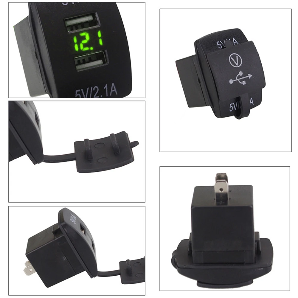 12-24V Универсальный 3.1A 5V Выход двойной USB зарядное устройство розетка светодиодная розетка питания сигарета светильник для автомобиля мотоцикла