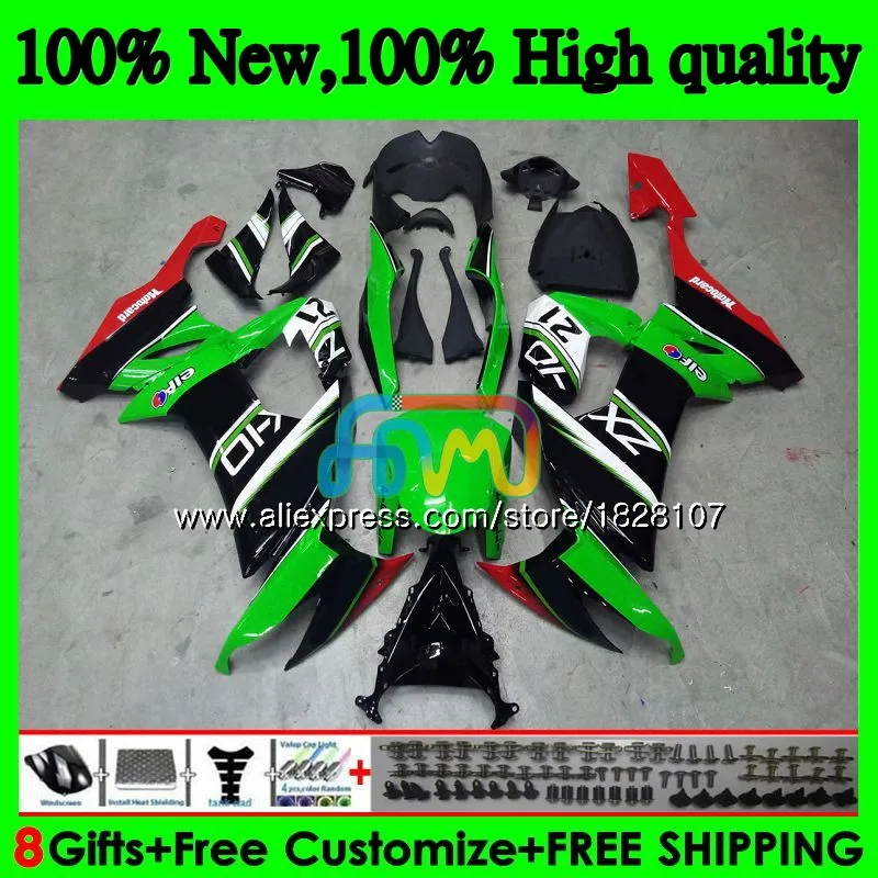 Корпус для KAWASAKI ZX1000C ZX-10R ZX 10R 1000CC 17BS. 74 зеленый ZX1000 ZX 10 сотрудников отдела исследований ZX10R 08 09 10 2008 2009 2010 ABS комплект обтекателей - Цвет: No. 1