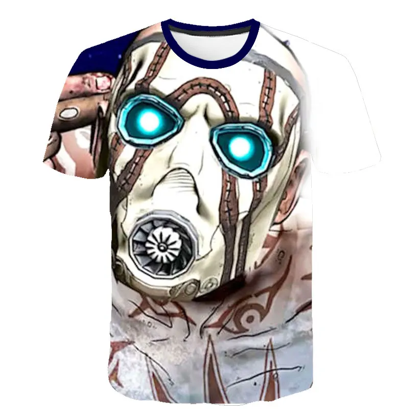 TS2108 Borderlands футболка 3D принт съемки с изображением популярной игры футболки Модная одежда для мальчиков; уличная одежда harajuku короткий рукав Tops& Tees, Для мужчин футболка для девочек Одежда для девочек - Цвет: TS2108