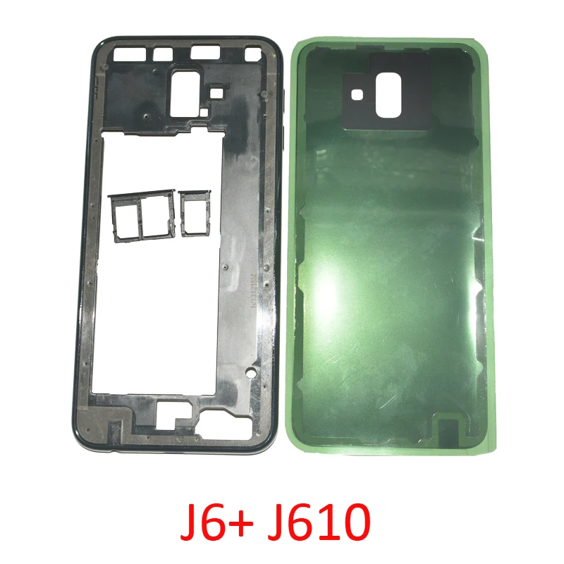 Корпус рамка средняя для Samsung J6 + J610F J610FN J610G J610 оригинальная задняя крышка корпуса