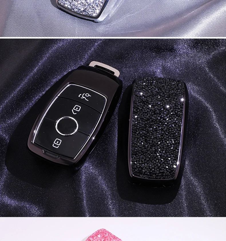 Автомобильный Стильный чехол для ключей для Mercedes Benz c-класс W205 C200 C180 C260 e-класс W213 E200 X253 GLC GLA для женщин