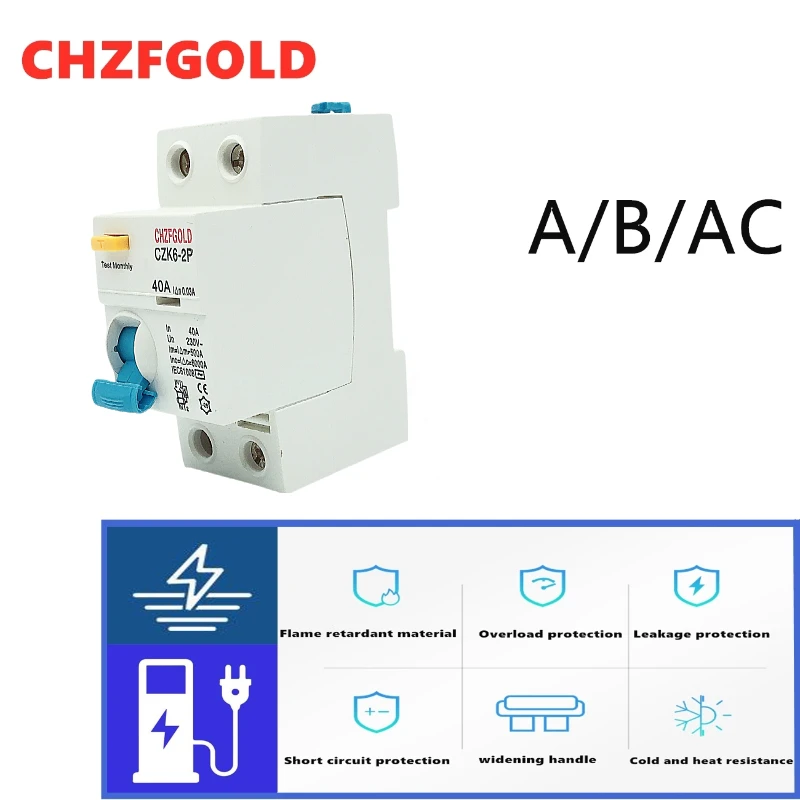 • Rccb 10Ka 1P N 100A 30Ma Tipo B Interruttore Corrente Residua 1 Amp Pannello Solare Protezione Da Sovratensione