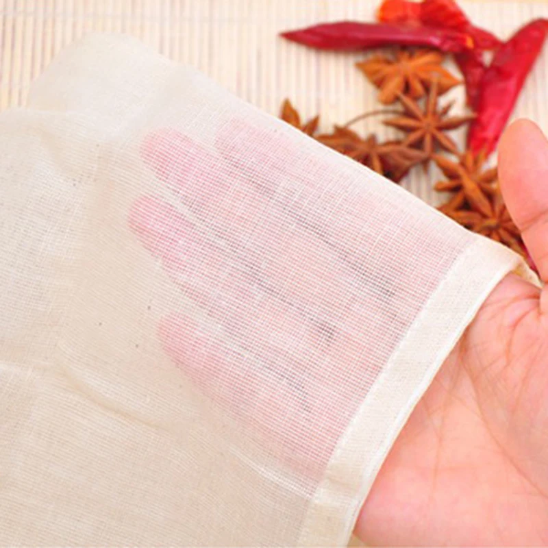 10Pcs A Set Empty Teabags String Heat Seal Filter Paper Herb Loose Tea Bag White