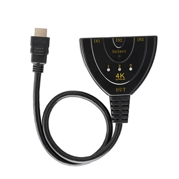 

Hdmi Three Into One Pig Tail 3 Into 1 Out 4Kx2K with Line Video Switcher Broom Switch