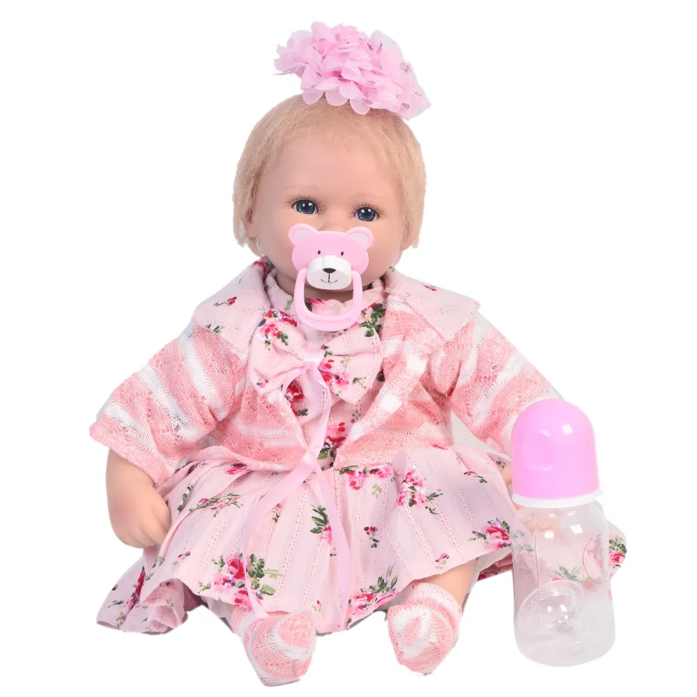 43cm very soft bebe reborn doll Good quality children's gift toy slicone cloth reborn Adorable baby dolls Popular realisti