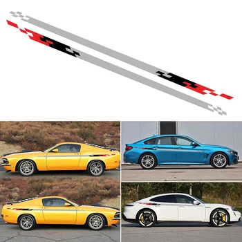

Three-color Both Sides Waist Line Car Sticker Auto Side Skirt Decal Decoration Modified Waist Line Waterproof