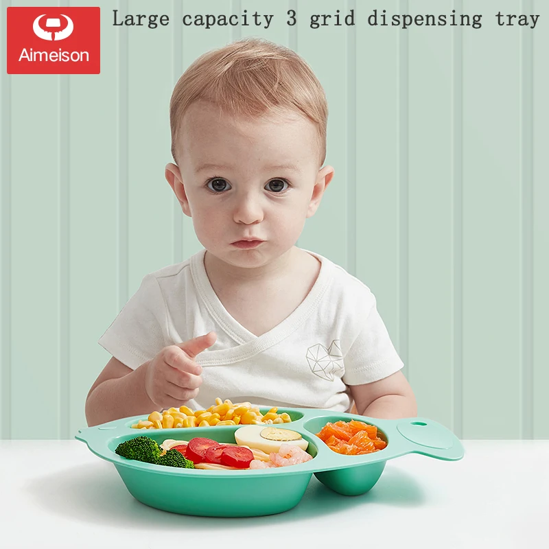 

Children's plate, compartment, cartoon, baby, tableware, shatter-resistant food, bowl, dinner, home, baby, separation plate