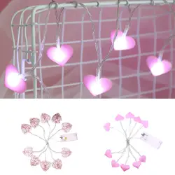 10 светодиодный «любящее сердце» Свадебная цепочка Фея свет рождественский Сказочный фон для девочек в розовом цвете, строка света в