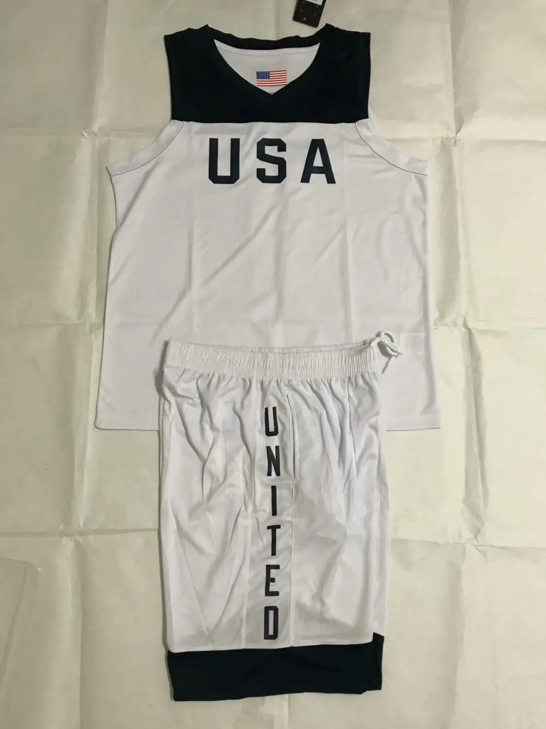 Men Youth USA CHINA Basketball Jersey Sets Uniforms training Kits Sports Clothing Team Basketball Jersseys Breathable Customized
