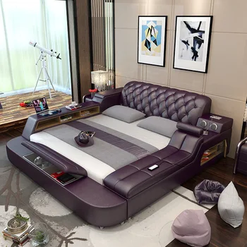

modern bed with storage massage functions multifunctional bed sets