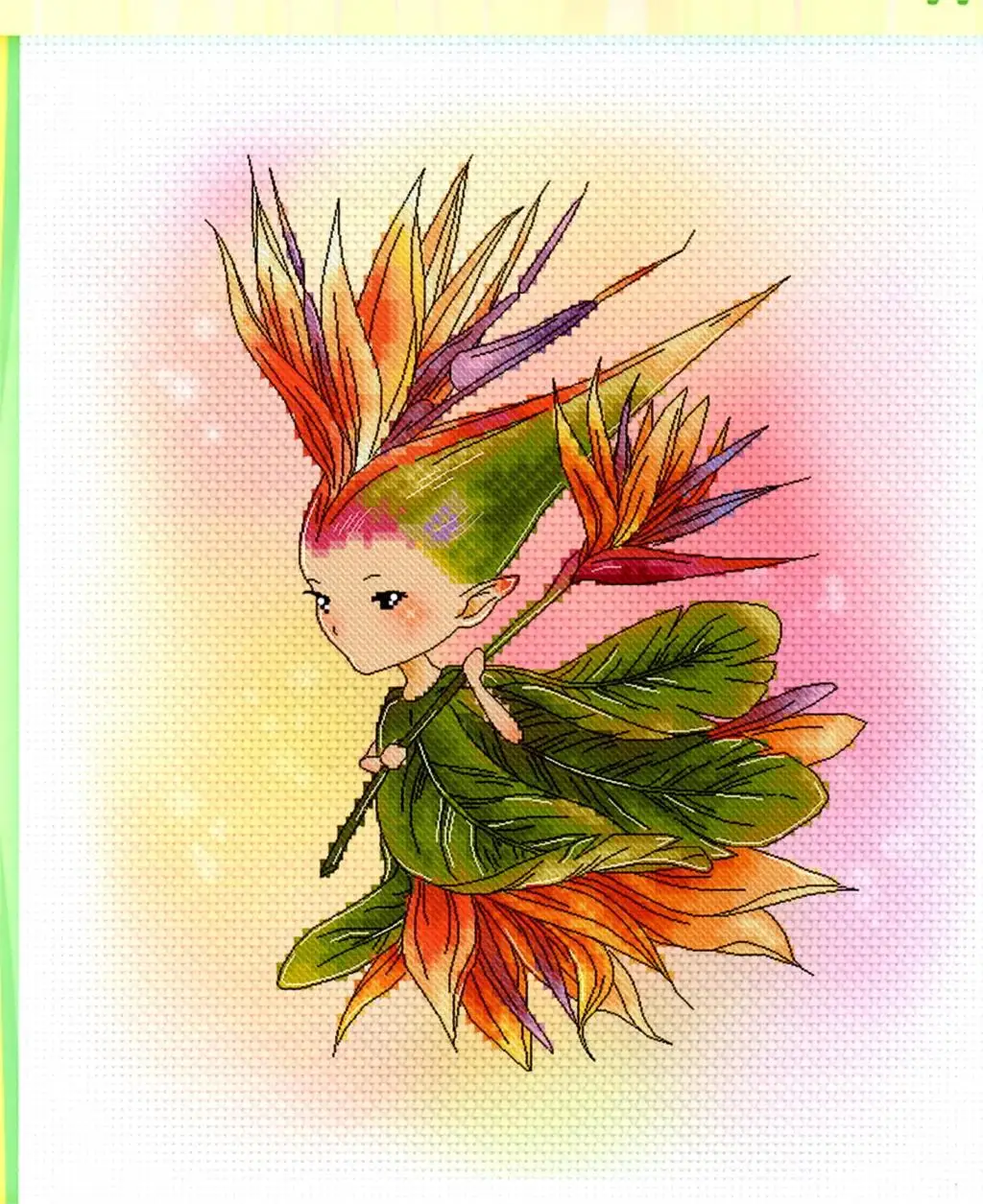 

Birds and Peach Blossoms and Birds Counted Cross Stitch Kit Cross stitch RS cotton with cross stitch Paradise Bird Elf