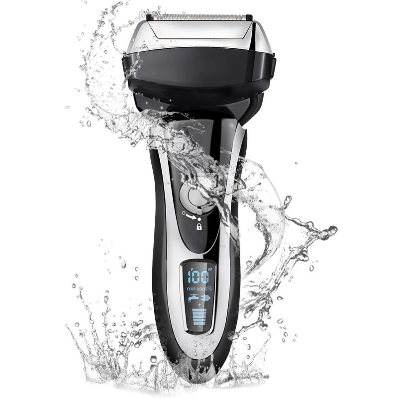  4 Blade Professional Men Shaver Rechargeable Electric Razor Wet & Dry For Men Beard Trimmer Shaving