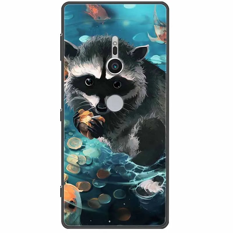 Chic Abstract Design Shockproof Black Silicone Case