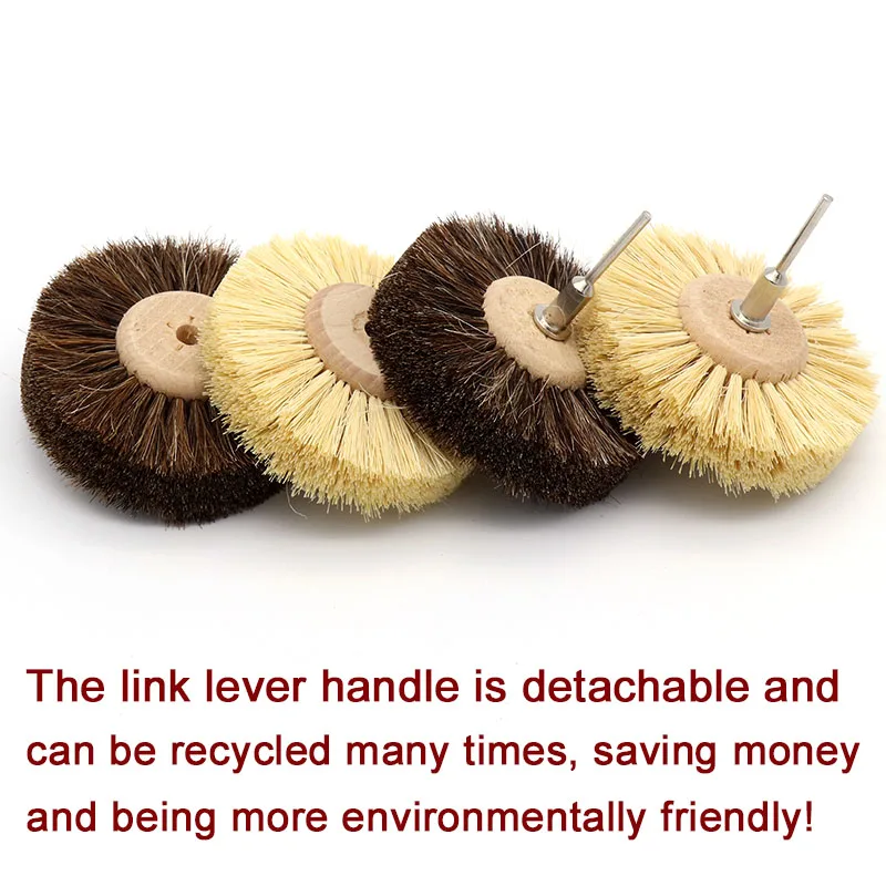 Abrasive Sisal Filament or Horse Hair Brush Polishing Grinding ing Wheel Woodworking For Furniture Rotary Drill Tools 1pcs