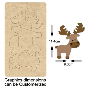 

New Christmas deer Wooden die Scrapbooking 2020 Cutting Dies Suitable for common die cutting machines on the market