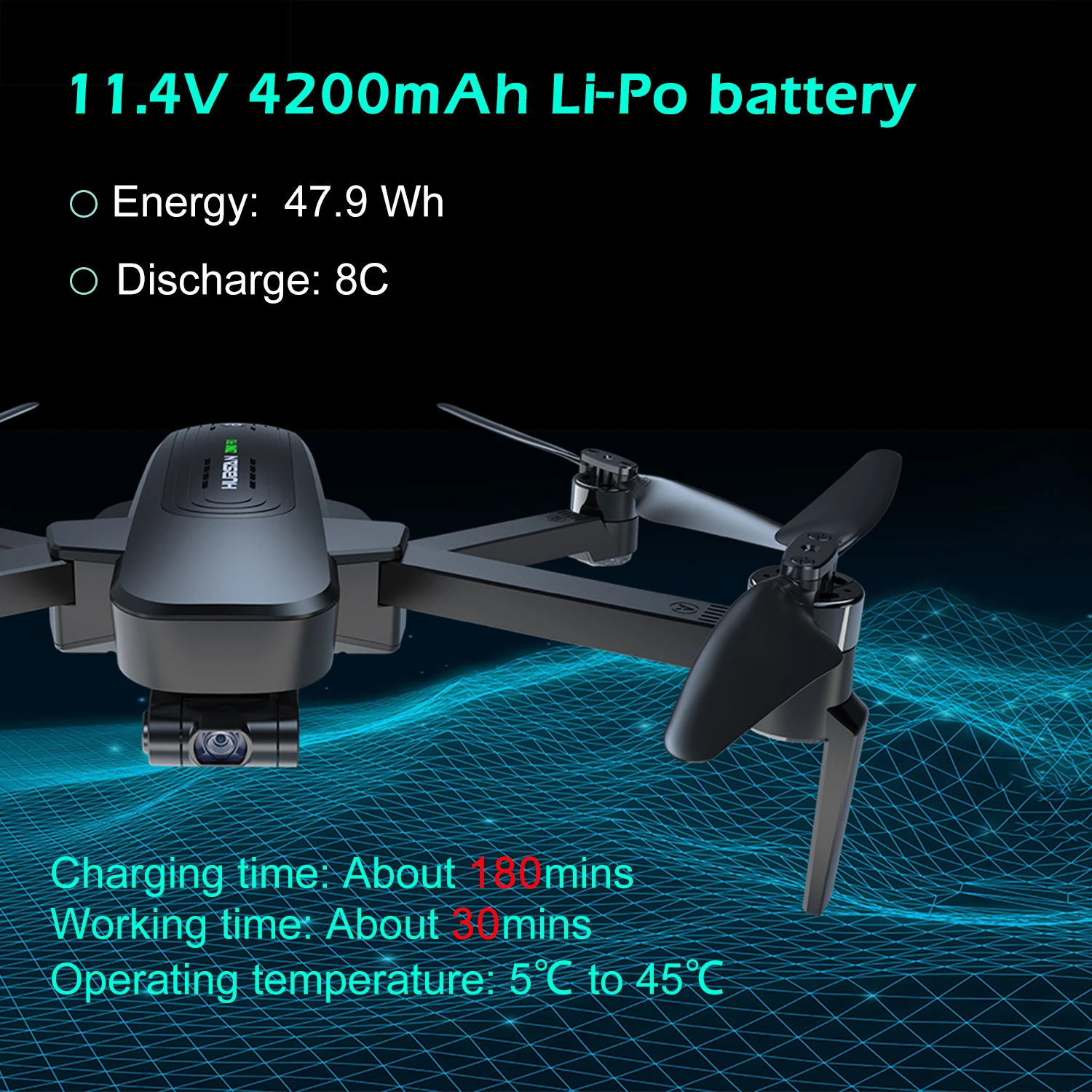 2 шт 11,4 V 4200mAh Li-Po батарея Замена для Hubsan Zino Pro RC Дрон аксессуары