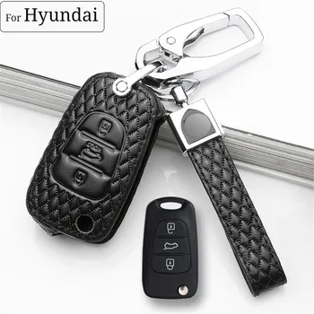 

Leather 3 Buttons Car Key Remote Key Bag Fob Case Cover Shell Accessories For Kia Ceed Picanto Sportage For Hyundai i20 i30 ix35