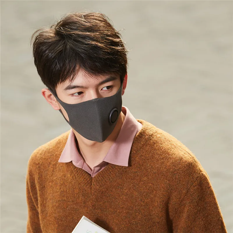 Black Xiaomi PM2.5 Haze Mask Purely Anti-haze Face Mask Adjustable Ear Hanging 3D Comfortable Breathing Running Cycling Mask
