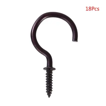 

18PCS Iron Metal Hanging Hooks Durable Easy Installation Hanger Tools for Kitchen Bathroom Towel Mug Holder