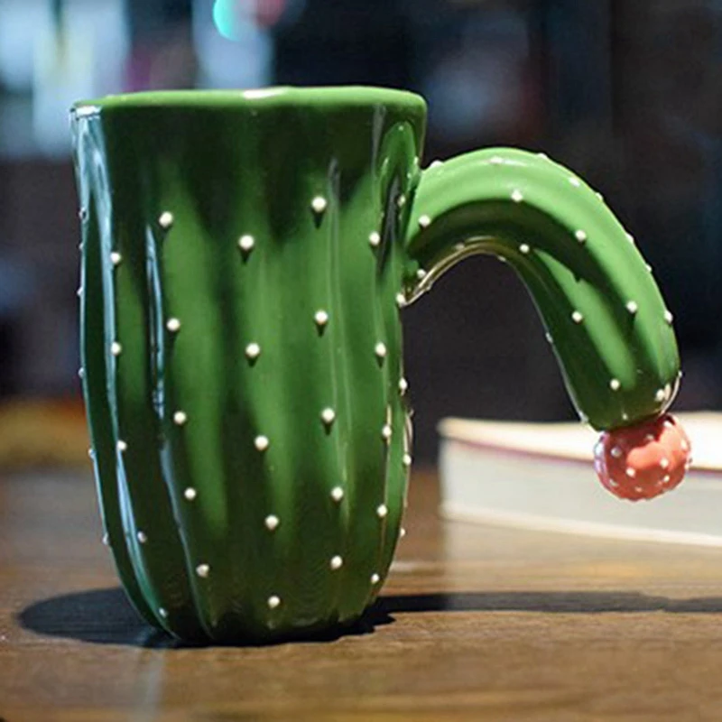 Hot Sale 4dc02 Green Cactus Mugs Novelty Cactus Coffee Mugs 14 Ounce Creative Gifting For Birthday And Festival Cicig Co