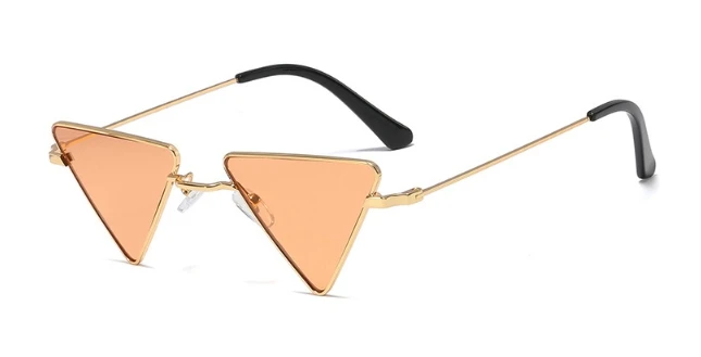 45957 металлический каркас треугольные солнечные очки мужские и женские модные UV400