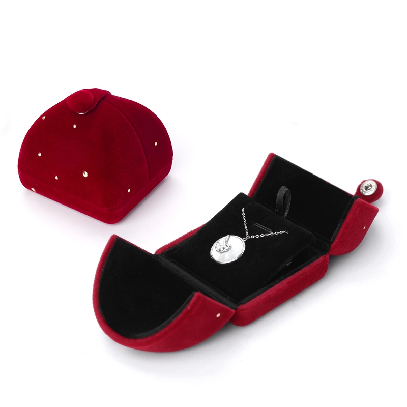 

Small Pendents Jewelry Storage Display Box Red Velet For Female Earrings Wedding Rings Bracelet Packaging Jewellery Organizers
