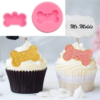 

2Pcs Silicone Mini Bone Pendant Resin Mold DIY Dog Tag Dog Bone Shaped Keychain Resin Casting Mold Resin Crafting Tools