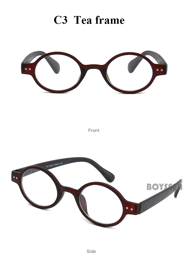 BOYSEEN Ovale Lesebrille Nahe Arbeitsbrille Kleiner Rahmen Hyperopiebrille Korrektionsbrille – Detail 11