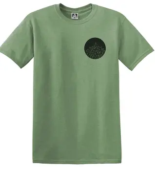 

Geometric Mountains Badge Pocket Print T-shirt Illuminati Space Harajuku streetwear shirt men Art Tee