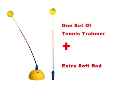 One Set With A Rod Портативный Теннисный тренировочный инструмент профессиональный теннисный тренажер качели Pratice машина для подачи теннисных мячей для начинающих аксессуары для самообучения - Цвет: One Set With A Rod
