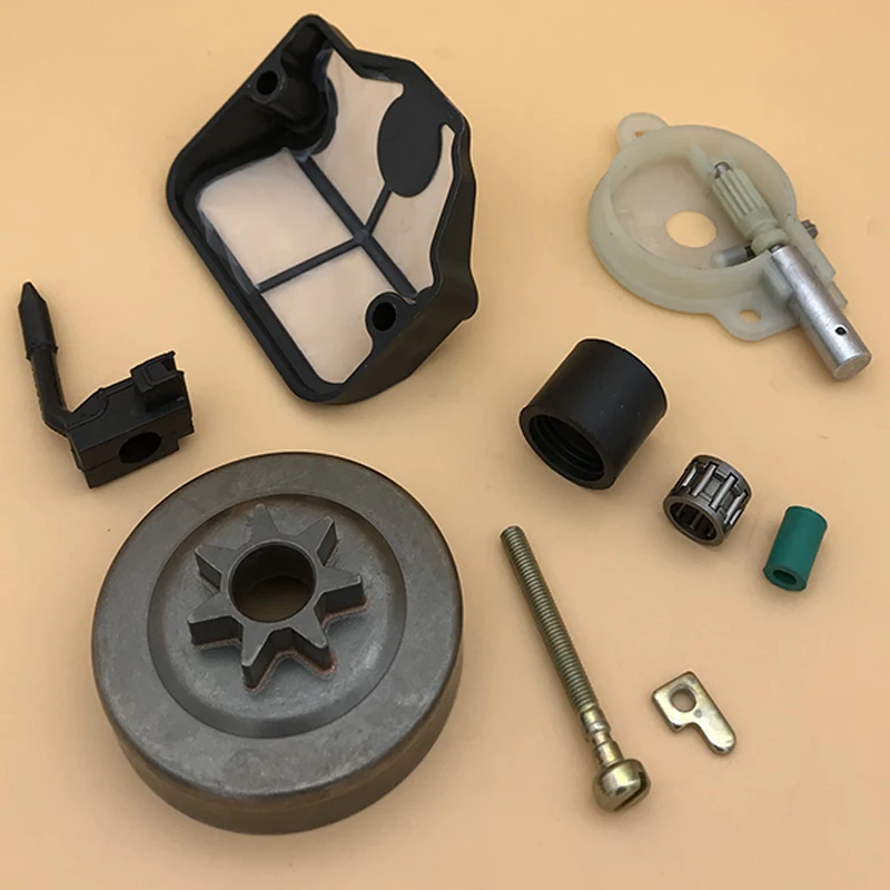 

HUNDURE Clutch Drum Oil Pump Chain Tensioner Kit for HUSQVARNA 142 141 137 136 36 41 Chainsaw Gas Chain Saws Spares Parts